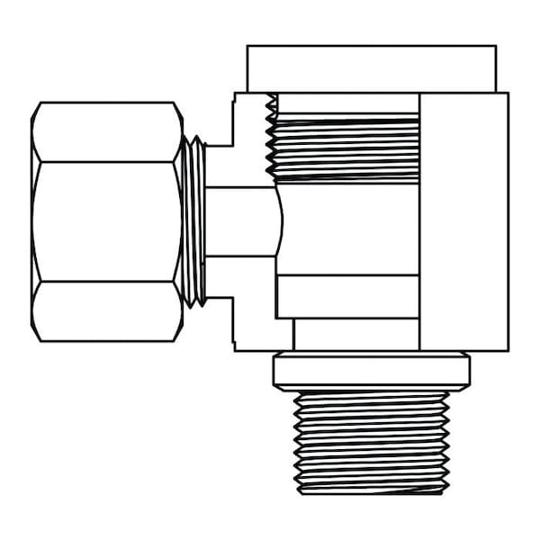 Hydraulic Fitting-Metric CompressionS08(16X1.5)-14MM BANJO 90-THROT FREE